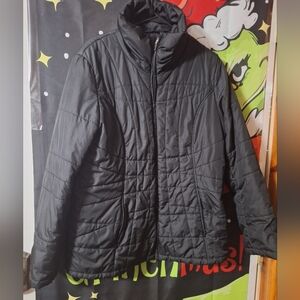 Faded Glory Men/Women/Teens Black Quilted Lightweight Jacket